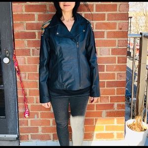 Leather wool jacket, 1 of a kind pieces